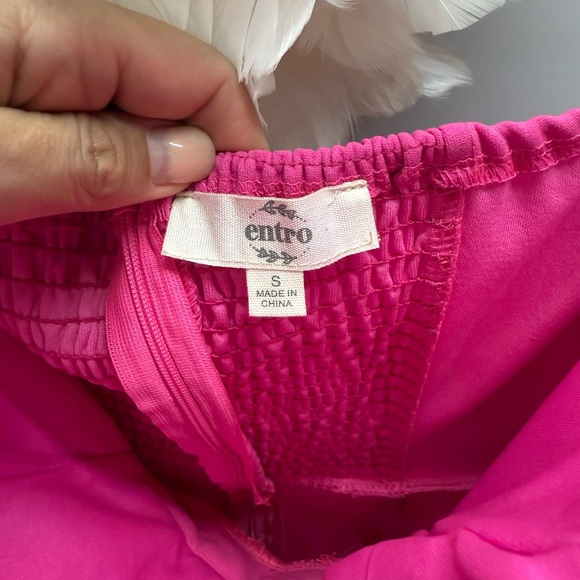 Entro Fuchsia Smocked jumpsuit S - Picture 2 of 4